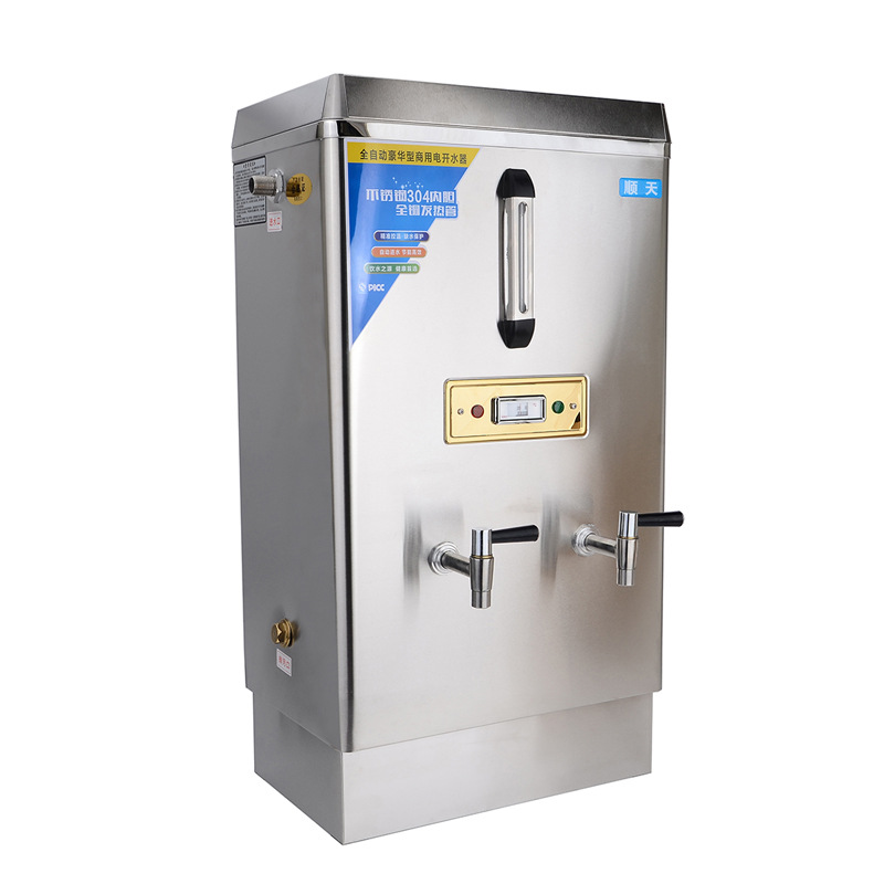 順天全自動(dòng)電熱開水器商用12KW大型不銹鋼燒水器100L立式飲水機(jī)器