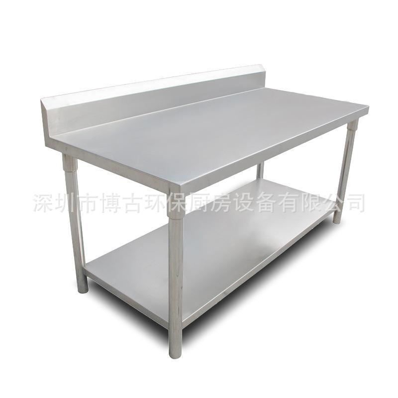 廠家直銷不銹鋼工作臺(tái) 廚房案板操作臺(tái) 打荷臺(tái) 雙層工作臺(tái)