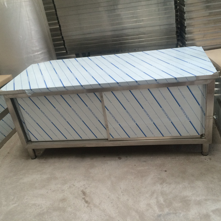 廠家直銷拉門工作臺(tái) 單通打荷臺(tái)不銹鋼推拉門操作臺(tái) 飯店廚房案板