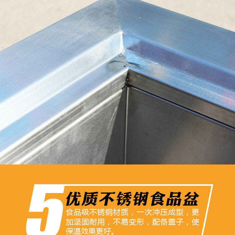 不銹鋼保溫售飯臺(tái)電加熱保溫售飯臺(tái)帶玻璃售飯車(chē)保溫湯池打飯臺(tái)