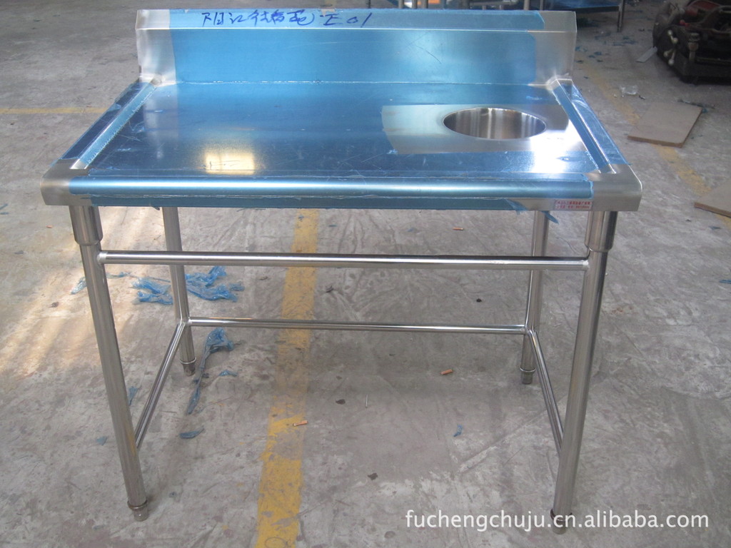 廚具炊事設(shè)備 【廠家直銷】富城牌不銹鋼污碟臺(tái) 收糠臺(tái) 殘羹臺(tái)