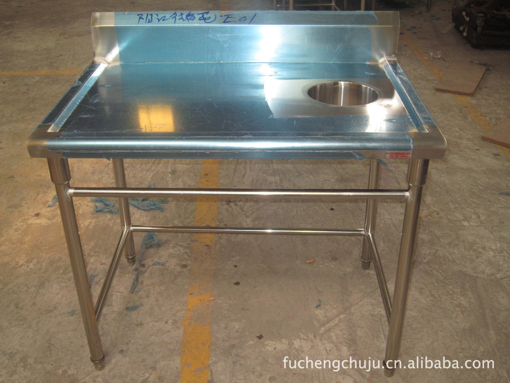 廚具炊事設(shè)備 【廠家直銷】富城牌不銹鋼污碟臺(tái) 收糠臺(tái) 殘羹臺(tái)