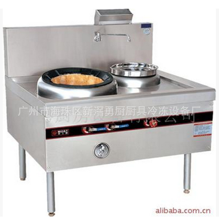 廠家直銷廚房設(shè)備商用節(jié)能不銹鋼單炒單尾爐 中餐燃?xì)鈫晤^炒爐