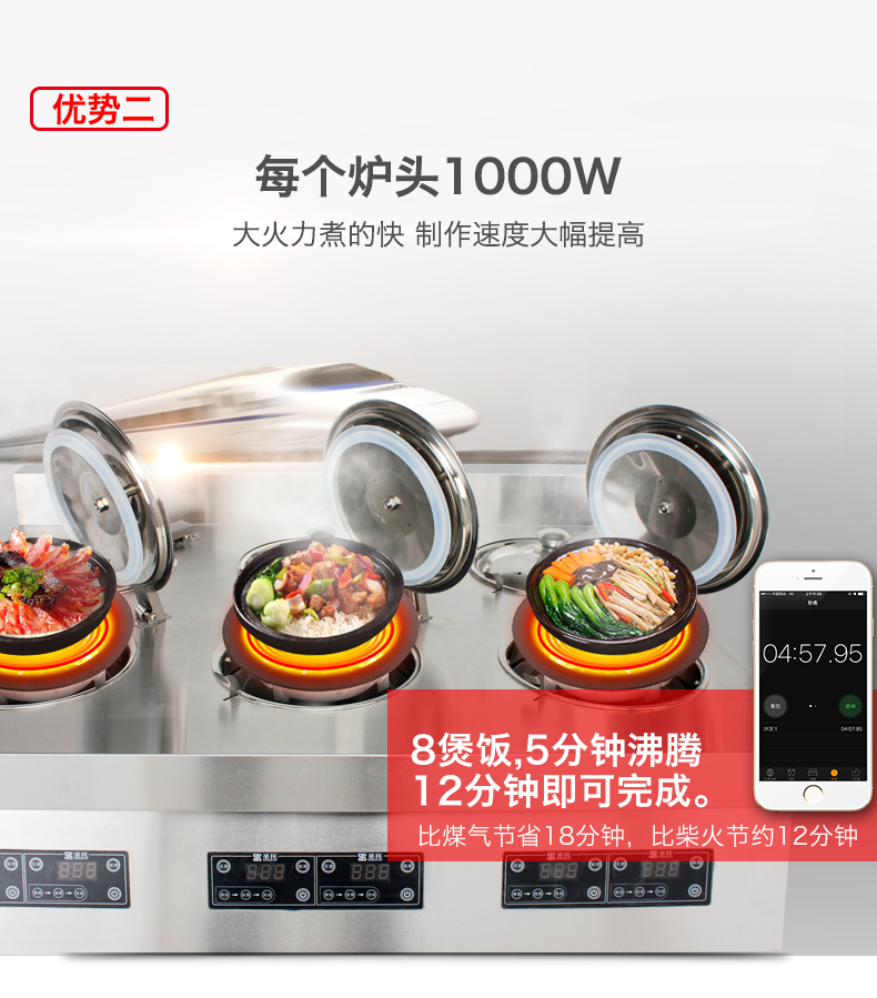 圣托雙層8頭煲仔飯機(jī) 全自動(dòng)智能數(shù)碼煲仔爐 八眼瓦煲仔飯柜B08