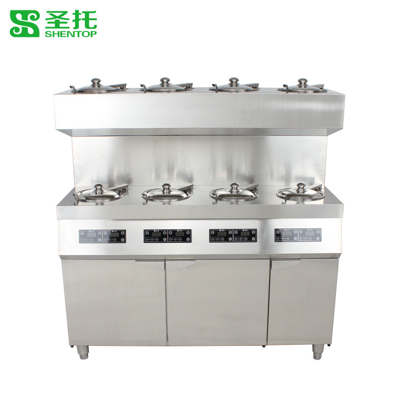 圣托雙層8頭煲仔飯機(jī) 全自動(dòng)智能數(shù)碼煲仔爐 八眼瓦煲仔飯柜B08