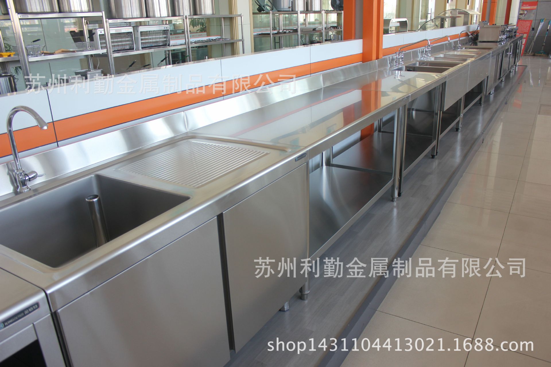 【廠家直銷定做】酒店飯店學校公司廚房不銹鋼雙星水池、雙星水槽