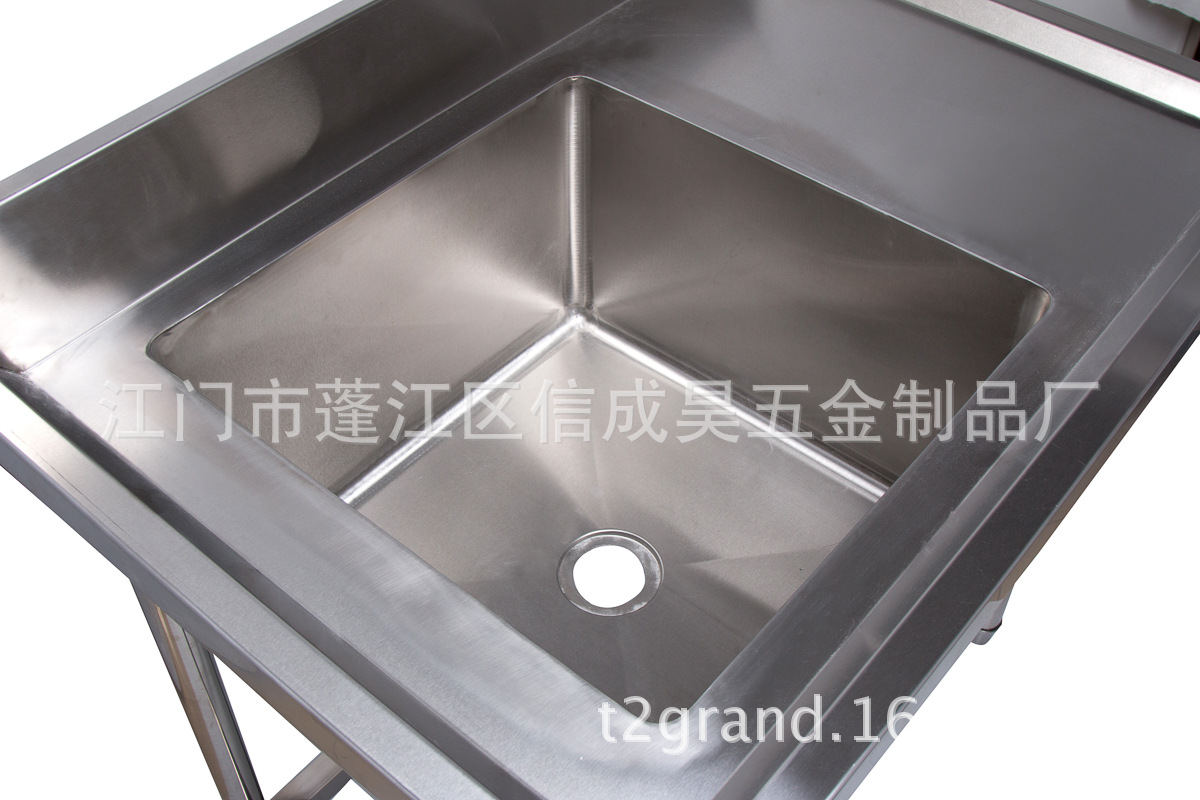 不銹鋼單星組拆裝式帶面洗刷臺(tái)洗菜臺(tái)洗碗盤(pán)臺(tái)水池水槽帶工作臺(tái)面