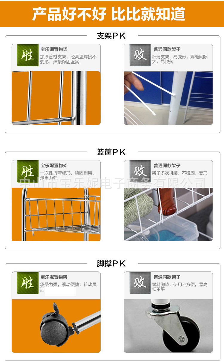 不銹鋼蔬菜架廚房置物架水果架書架四層置物架整理架帶輪一件代發(fā)