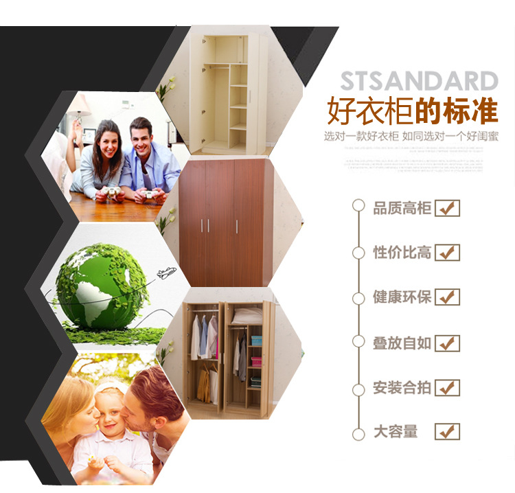 板式衣柜兒童衣柜衣櫥儲(chǔ)物柜 二三四門現(xiàn)代簡(jiǎn)易整體衣柜廠家批發(fā)