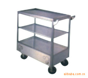 廠家專業(yè)生產(chǎn)不銹鋼雙層手推餐車，服務車，調(diào)料車，收碗車