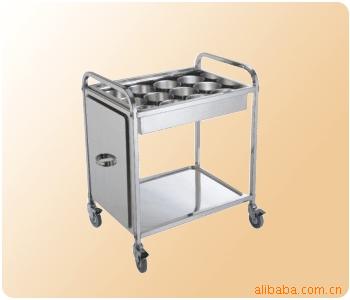 廠家專業(yè)生產(chǎn)不銹鋼雙層手推餐車，服務車，調(diào)料車，收碗車