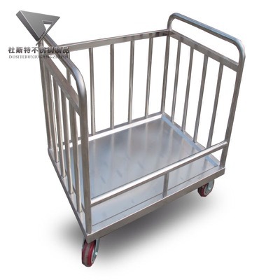 單一層不銹鋼超靜音推車(chē)家用商用多功能用途平板手推車(chē)揀貨車(chē)廠(chǎng)家