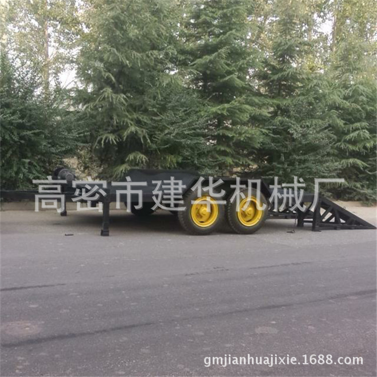山東直銷 加長平板拖車 機(jī)械小型平板拖車 商用載重平板拖車批發(fā)