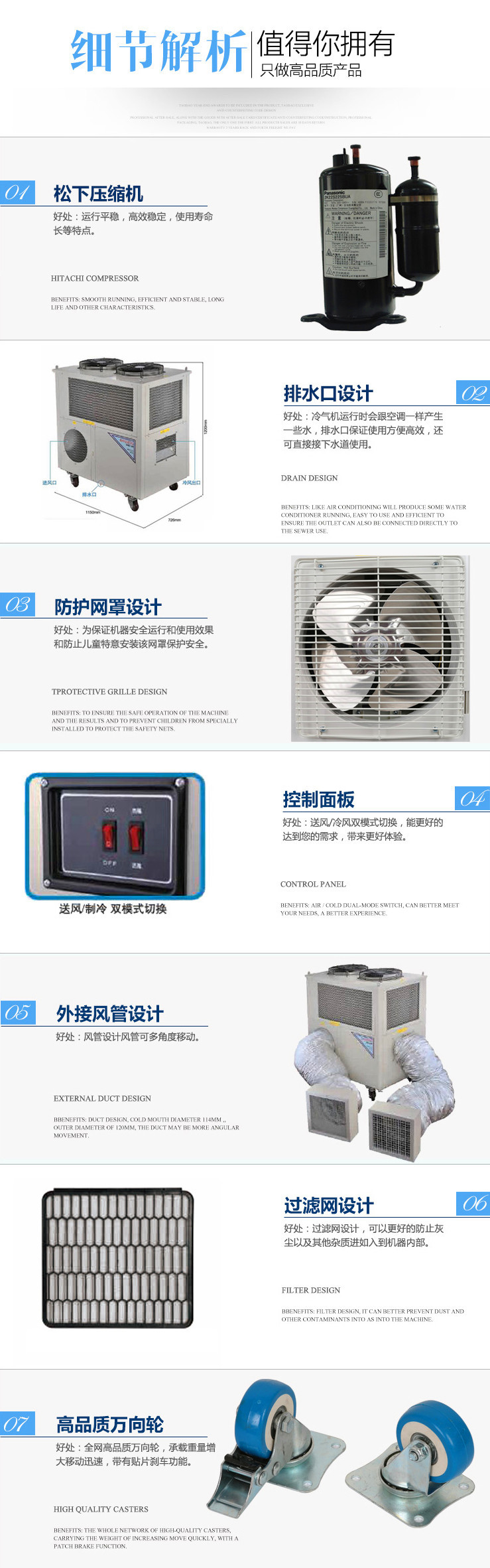 商用空調(diào)扇 單冷型 冷風(fēng)扇 工業(yè)大功率冷風(fēng)機空調(diào) 十匹 六匹 三匹