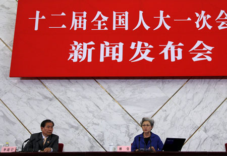 十二屆全國(guó)人大一次會(huì)議在北京人民大會(huì)堂舉行新聞發(fā)布會(huì)